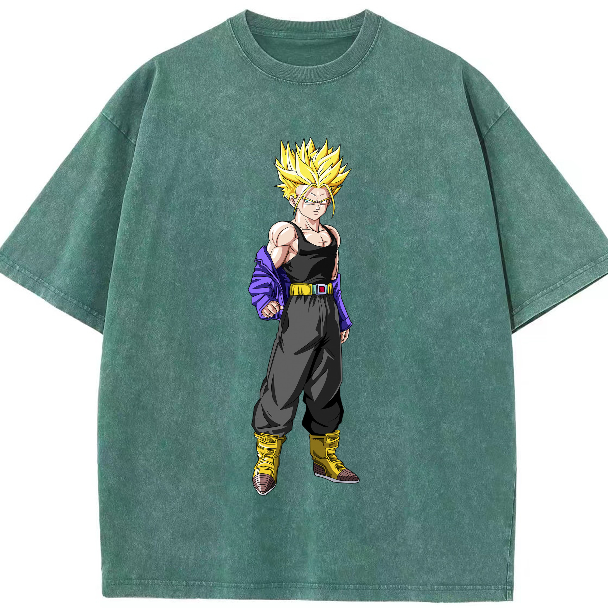 （画像用） ドラゴンボール トランクス（Torankusu）DRAGON BALL Trunks 綿100% ヴィンテージ風 半袖Tシャツ（フロントプリント）